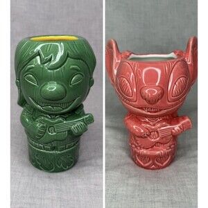 Geeki Tikis Disney Lilo & Stitch Tiki Mug Angel And Lilo Set Of 2 Tropical